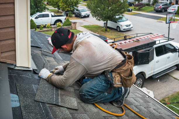 Professional Roofing technician working in South Gardiner, ME